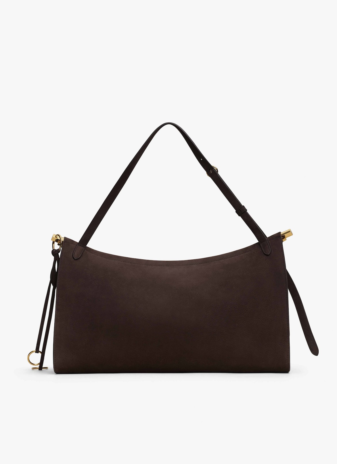 LE CLICK EAST WEST LARGE BAG IN NUBUCK ALAÏA DARK BROWN LE CLICK EAST WEST LARGE BAG IN NUBUCK